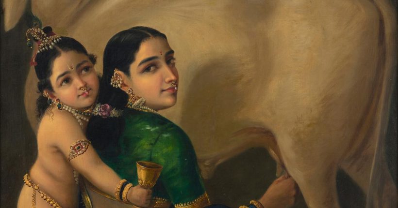 Raja Ravi Varma - Yashoda and Krishna - Lot 13 1 1